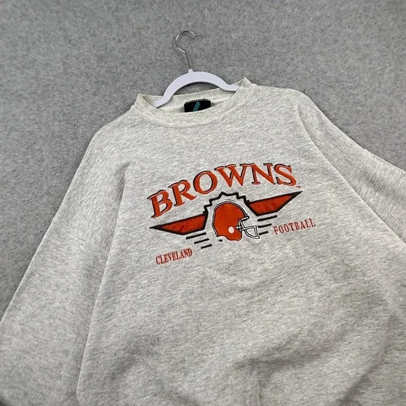 VINTAGE 90s Cleveland Browns Logo Athletic Crewneck Sweatshirt XL USA Nfl Men's - Picture 3 of 9